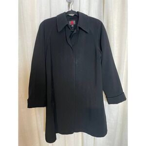 Gallery Womens Black Coat Jacket Womens Small Button Front Long Sleeves Lined